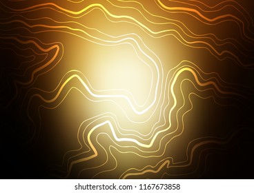 Dark Yellow, Orange vector cover with long lines. Blurred decorative design in simple style with lines. Best design for your ad, poster, banner.