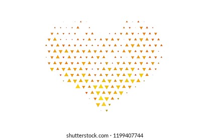 Dark Yellow, Orange vector cover in polygonal style. Glitter abstract illustration with triangular shapes. Best design for your ad, poster, banner.