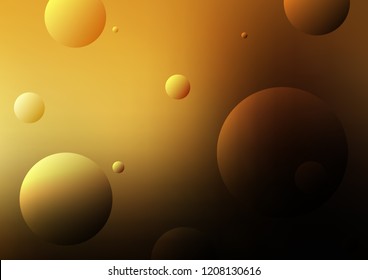 Dark Yellow, Orange vector cover with spots. Modern abstract illustration with colorful water drops. Completely new template for your brand book.