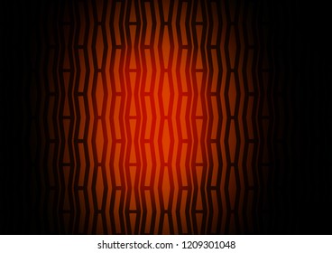Dark Yellow, Orange vector cover with long lines. Modern geometrical abstract illustration with staves. The template can be used as a background.