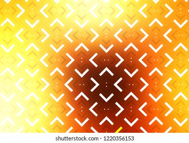 Dark Yellow, Orange vector cover with long lines. Blurred decorative design in simple style with lines. The template can be used as a background.