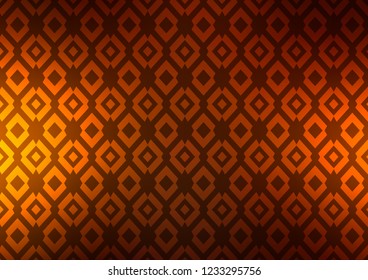 Dark Yellow, Orange vector cover in polygonal style. Decorative design in abstract style with rectangles. Pattern for busines ad, booklets, leaflets
