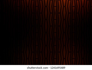 Dark Yellow, Orange vector cover with long lines. Shining colored illustration with narrow lines. The pattern can be used for websites.