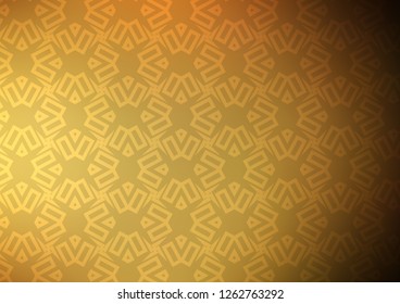 Dark Yellow, Orange vector cover in triangles, cubes. Illustration with colorful triangles, rectangles. Template for wallpapers.