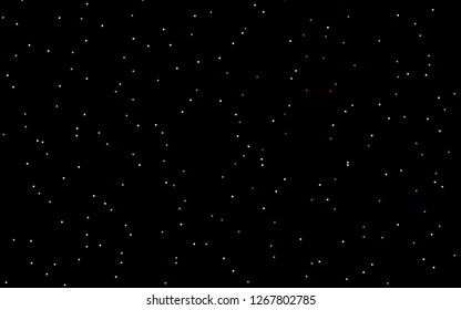 Dark Yellow, Orange vector cover with small and big stars. Blurred decorative design in simple style with stars. Best design for your ad, poster, banner.