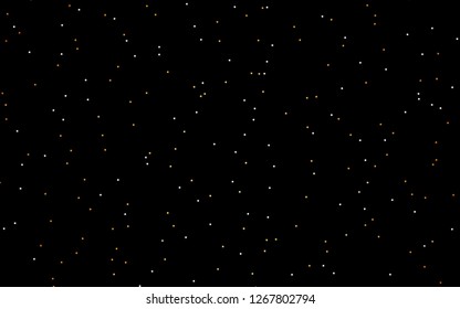 Dark Yellow, Orange vector cover with small and big stars. Modern geometrical abstract illustration with stars. The pattern can be used for websites.