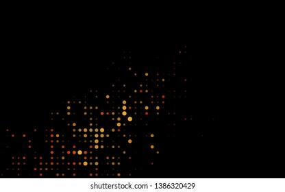 Dark Yellow, Orange vector cover with spots. Illustration with set of shining colorful abstract circles. Template for your brand book.