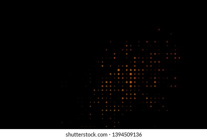 Dark Yellow, Orange vector cover with spots. Blurred bubbles on abstract background with colorful gradient. Pattern for ads, leaflets.