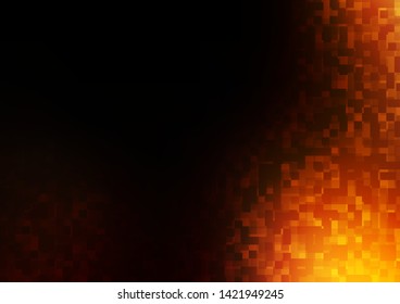 Dark Yellow, Orange vector cover in polygonal style. Rectangles on abstract background with colorful gradient. Best design for your ad, poster, banner.