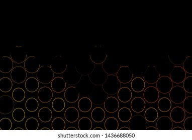 Dark Yellow, Orange vector cover with spots. Abstract illustration with colored bubbles in nature style. Pattern for ads, leaflets.