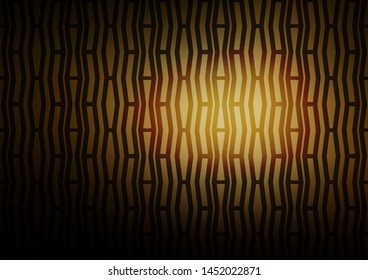 Dark Yellow, Orange vector cover with long lines. Decorative shining illustration with lines on abstract template. The pattern can be used as ads, poster, banner for commercial.