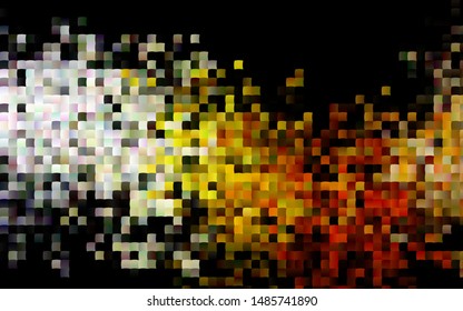 Dark Yellow, Orange vector cover in polygonal style. Decorative design in abstract style with rectangles. Modern template for your landing page.