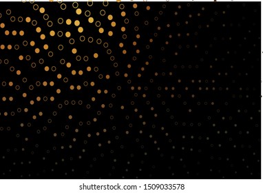 Dark Yellow, Orange vector cover with spots. Beautiful colored illustration with blurred circles in nature style. Completely new template for your brand book.