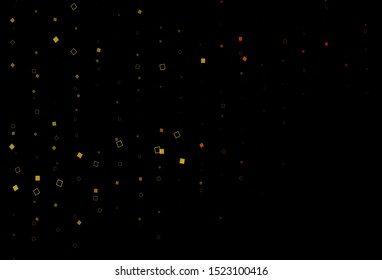 Dark Yellow, Orange vector cover with polygonal style. Illustration with set of colorful rectangles. Pattern for websites, landing pages.