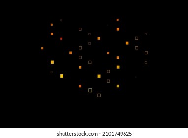 Dark Yellow, Orange vector cover with polygonal style. Glitter abstract illustration with rectangular shapes. Background for cell phones.