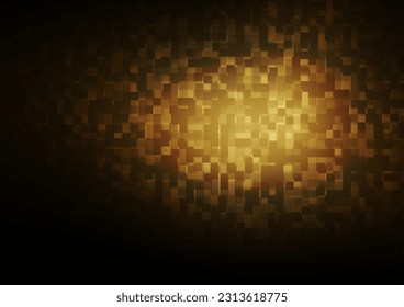 Dark Yellow, Orange vector cover in polygonal style. Rectangles on abstract background with colorful gradient. The template can be used as a background.