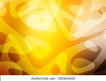 Dark Yellow, Orange vector doodle blurred template. A vague abstract illustration with doodles in Indian style. The pattern can be used for coloring books and pages for kids.