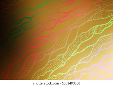 Dark Yellow, Orange vector doodle blurred pattern. Doodles on blurred abstract background with gradient. The pattern can be used for wallpapers and coloring books.