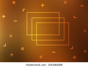 Dark Yellow, Orange vector doodle blurred background. Geometric doodle illustration in Origami style with gradient. The pattern can be used for coloring books and pages for kids.