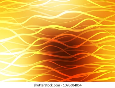 Dark Yellow, Orange vector doodle blurred pattern. Colorful abstract illustration with lines in Asian style. The pattern can be used for wallpapers and coloring books.