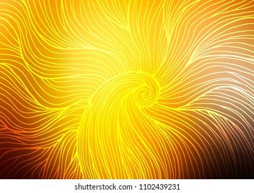 Dark Yellow, Orange vector doodle blurred texture. Geometric doodle illustration in Origami style with gradient. The pattern can be used for heads of websites and designs.