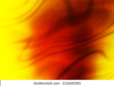 Dark Yellow, Orange vector glossy abstract wave pattern. Glitter abstract illustration with an elegant design. The best blurred design for your business.