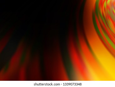Dark Yellow, Orange vector glossy bokeh pattern. Modern geometrical abstract illustration with gradient. The blurred design can be used for your web site.