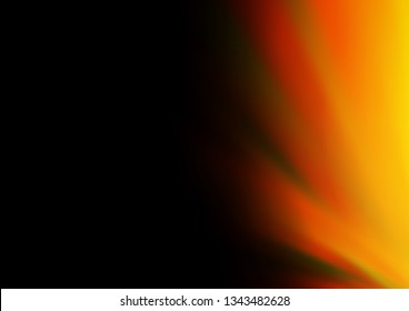 Dark Yellow, Orange vector glossy abstract template. An elegant bright illustration with gradient. The template for backgrounds of cell phones.