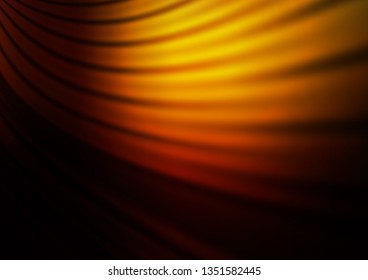 Dark Yellow, Orange vector glossy abstract background. Colorful illustration in blurry style with gradient. A completely new template for your design.