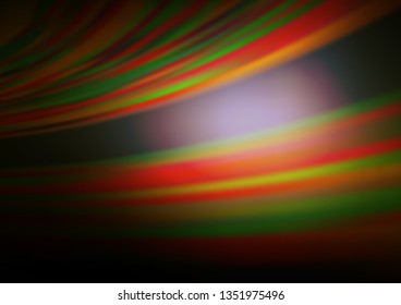 Dark Yellow, Orange vector glossy bokeh pattern. Modern geometrical abstract illustration with gradient. The best blurred design for your business.