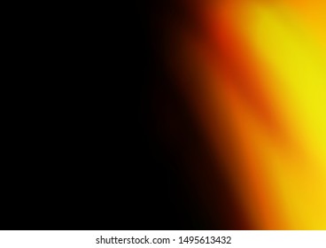 Dark Yellow, Orange vector glossy abstract template. Creative illustration in halftone style with gradient. The elegant pattern for brand book.