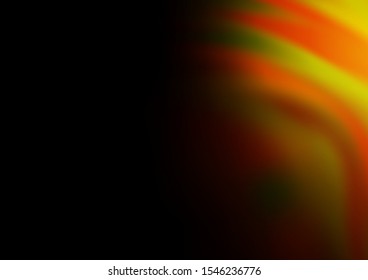 Dark Yellow, Orange vector glossy abstract background. Creative illustration in halftone style with gradient. The background for your creative designs.