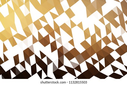 Dark Yellow, Orange vector hexagon mosaic template. Shining colored illustration in a Brand new style. The elegant pattern can be used as part of a brand book.