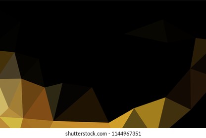 Dark Yellow, Orange vector hexagon mosaic cover. An elegant bright illustration with gradient. The completely new template can be used for your brand book.