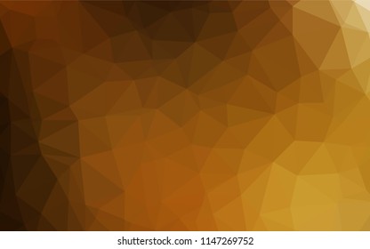 Dark Yellow, Orange vector hexagon mosaic texture. A completely new color illustration in a vague style. The template can be used as a background for cell phones.