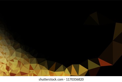 Dark Yellow, Orange vector hexagon mosaic cover. A vague abstract illustration with gradient. The polygonal design can be used for your web site.