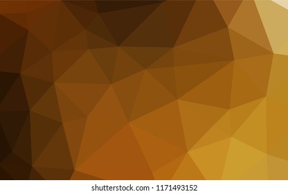 Dark Yellow, Orange vector hexagon mosaic cover. Colorful illustration in abstract style with gradient. Brand new style for your business design.