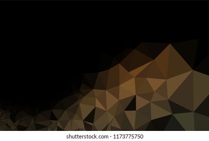 Dark Yellow, Orange vector hexagon mosaic template. A vague abstract illustration with gradient. The template can be used as a background for cell phones.