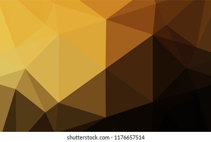 Dark Yellow, Orange vector hexagon mosaic cover. Brand new colored illustration in blurry style with gradient. The template can be used as a background for cell phones.