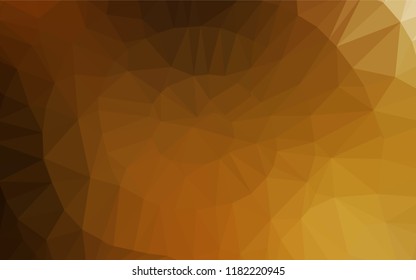 Dark Yellow, Orange vector hexagon mosaic texture. A completely new color illustration in a vague style. The elegant pattern can be used as part of a brand book.
