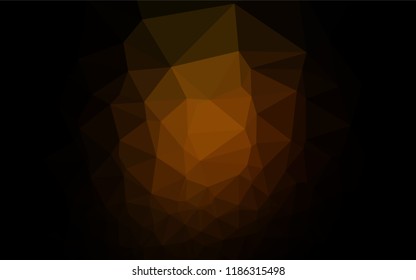 Dark Yellow, Orange vector hexagon mosaic texture. An elegant bright illustration with gradient. The textured pattern can be used for background.