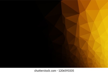 Dark Yellow, Orange vector hexagon mosaic texture. Colorful abstract illustration with gradient. A completely new design for your business.