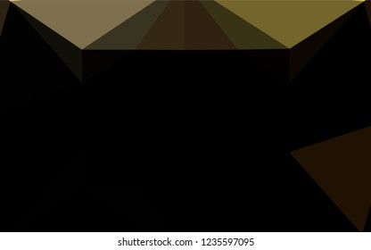 Dark Yellow, Orange vector hexagon mosaic template. Colorful illustration in abstract style with gradient. A new texture for your design.