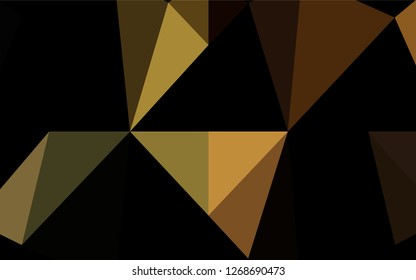 Dark Yellow, Orange vector hexagon mosaic template. A vague abstract illustration with gradient. A completely new template for your business design.