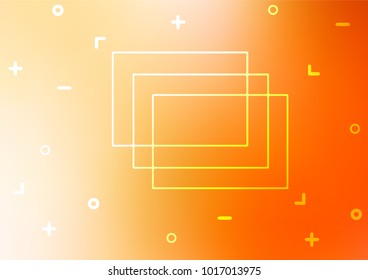Dark Yellow, Orange vector indian curved background. Doodles on blurred abstract background with gradient. The pattern can be used for heads of websites and designs.