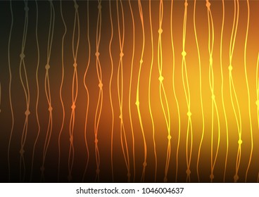 Dark Yellow, Orange vector indian curved texture. A completely new color illustration in doodle style. Hand painted design for web, wrapping, wallpaper.