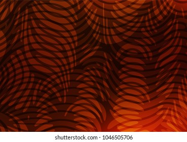 Dark Yellow, Orange vector indian curved pattern. Colorful illustration in abstract style with doodles and Zen tangles. The pattern can be used for wallpapers and coloring books.