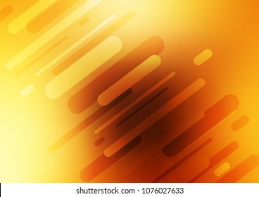 Dark Yellow, Orange vector indian curved template. Doodles on blurred abstract background with gradient. Brand-new design for your business.
