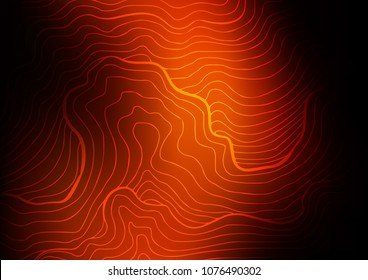 Dark Yellow, Orange vector indian curved template. Decorative shining illustration with doodles on abstract template. The doodle design can be used for your web site.