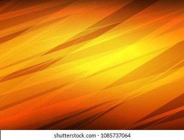 Dark Yellow, Orange vector indian curved background. Modern geometrical abstract illustration with doodles. The textured pattern can be used for website.